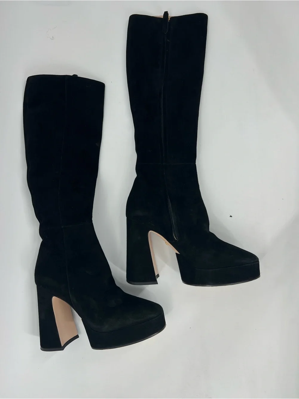 Gucci Madame Black Suede Knee High Boots Size 37 / US 6 - Picture 6 of 10